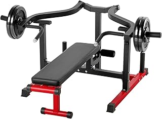 VEVOR Brustpresse, 204 kg belastbares Bankdrückset, verstellbare Flache Schrägbank mit unabhängigen konvergierenden Armen, obere Brust-Ausrüstung, Heim-Fitnessgerät für Brust Bauchmuskeltraining