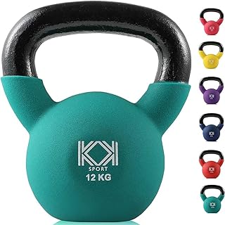 KK Kettlebells Cast Iron Neoprene Coated Weights Lifting Strength Training Home Gym Exercise